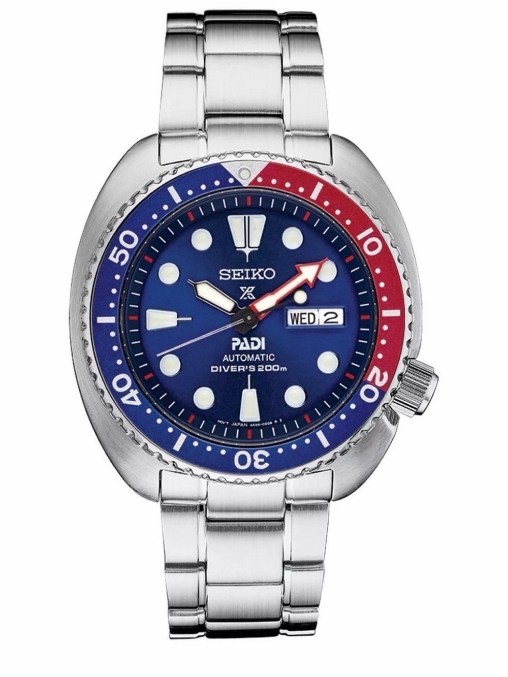 Seiko Prospex PADI SRPE99 Automatic Diver 45mm Pepsi Bezel 200M Watch